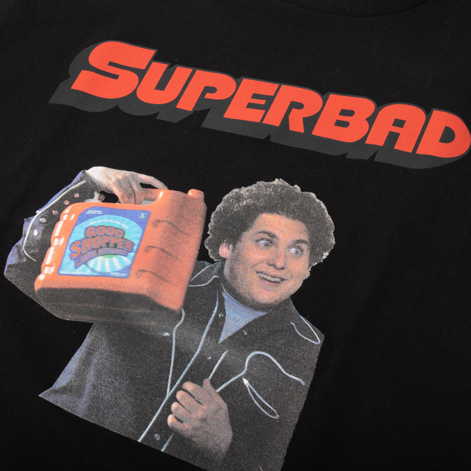 Wacko Maria Mens Superbad Crew Neck T-Shirt 'Black'
