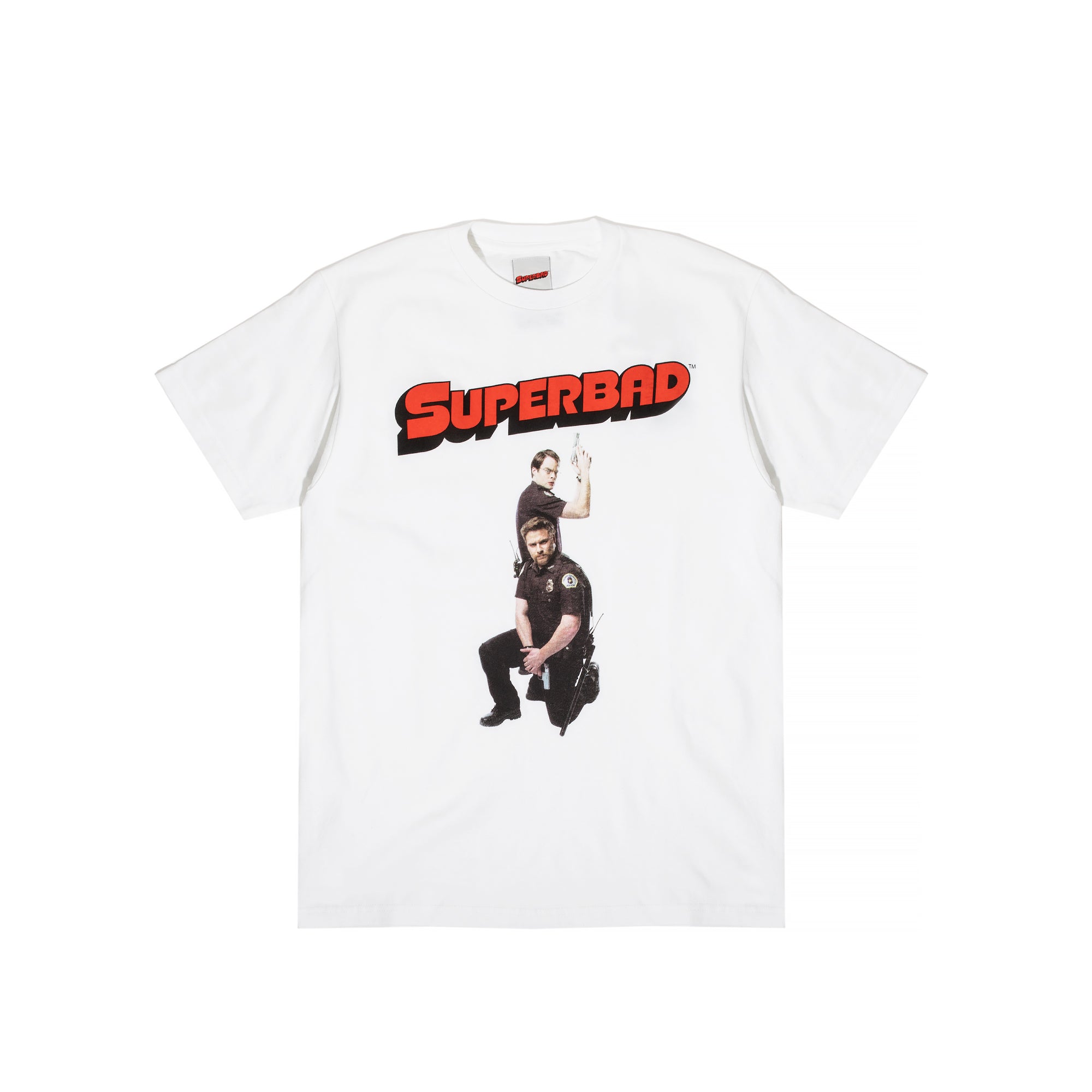 Wacko Maria Mens Super Bad Crew Neck T-Shirt 'White'