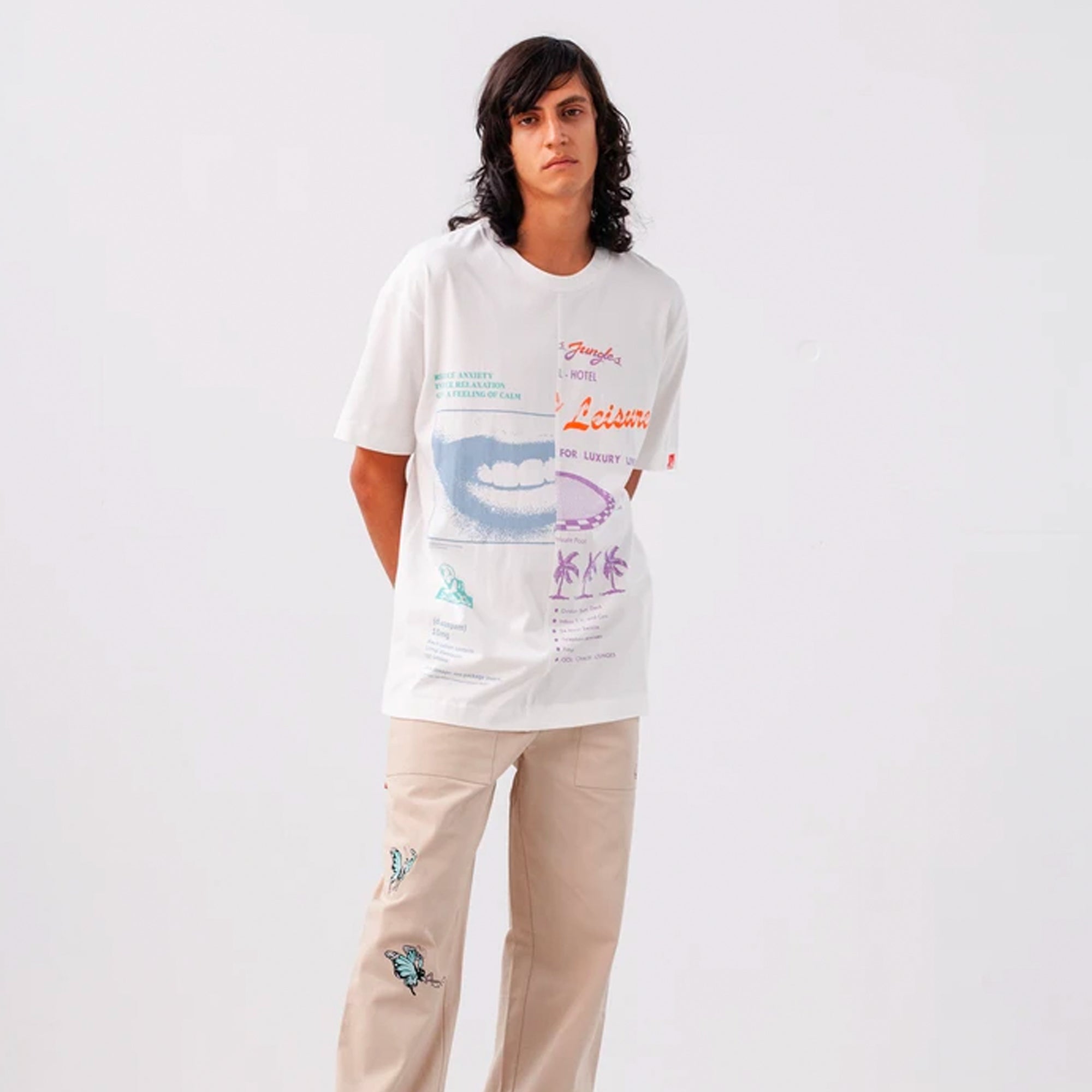 Jungles Endless Leisure Split Tee 'White'