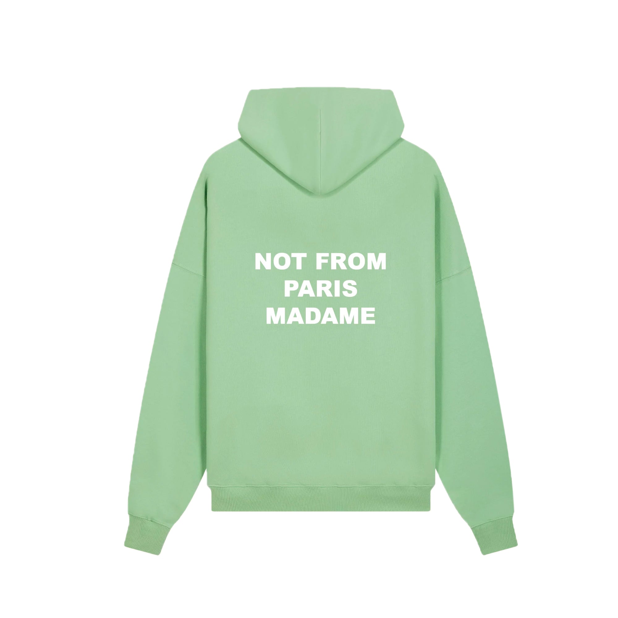 Drole De Monsieur Mens NFPM Slogan Hoodie Light Green