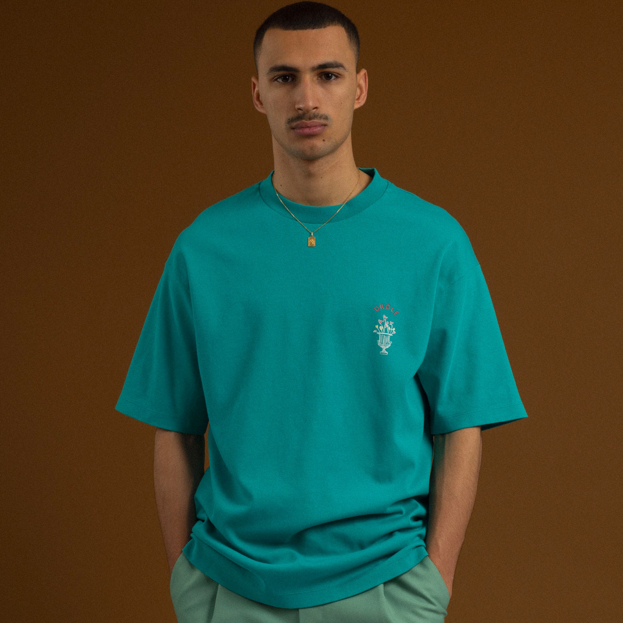 Drole De Monsieur Mens Medicis SS Tee Blue Duck