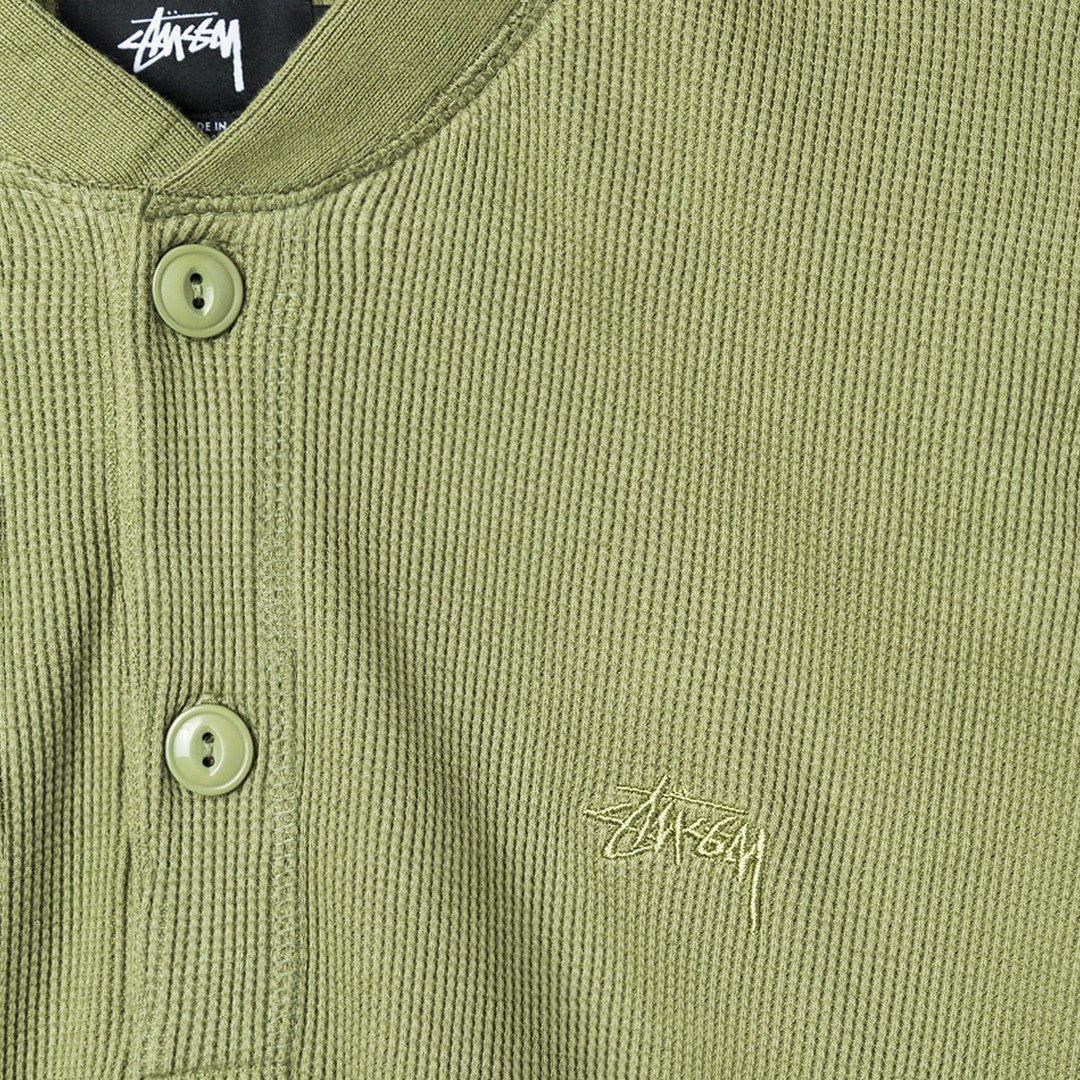 Stussy Stock Thermal Henley - Olive