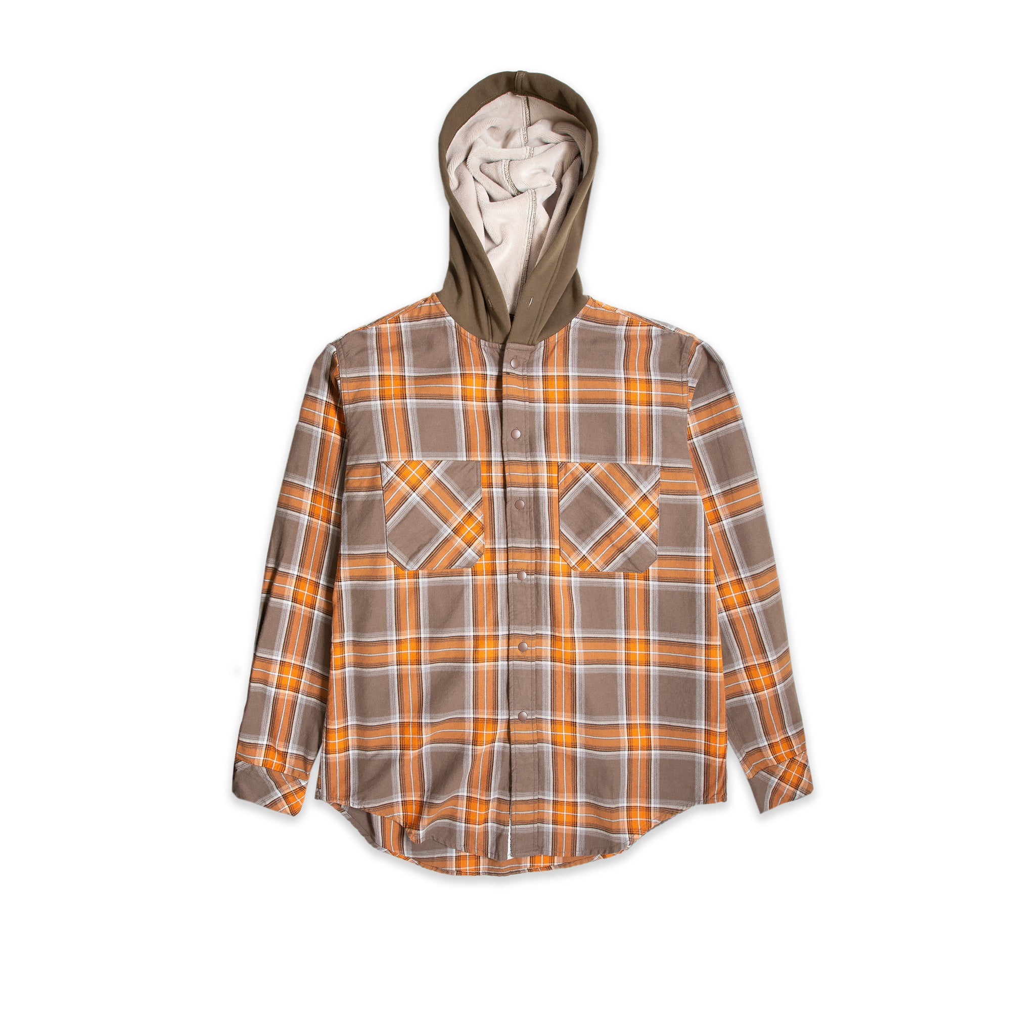 Nanamica Mens Hooded Check Wind Shirt