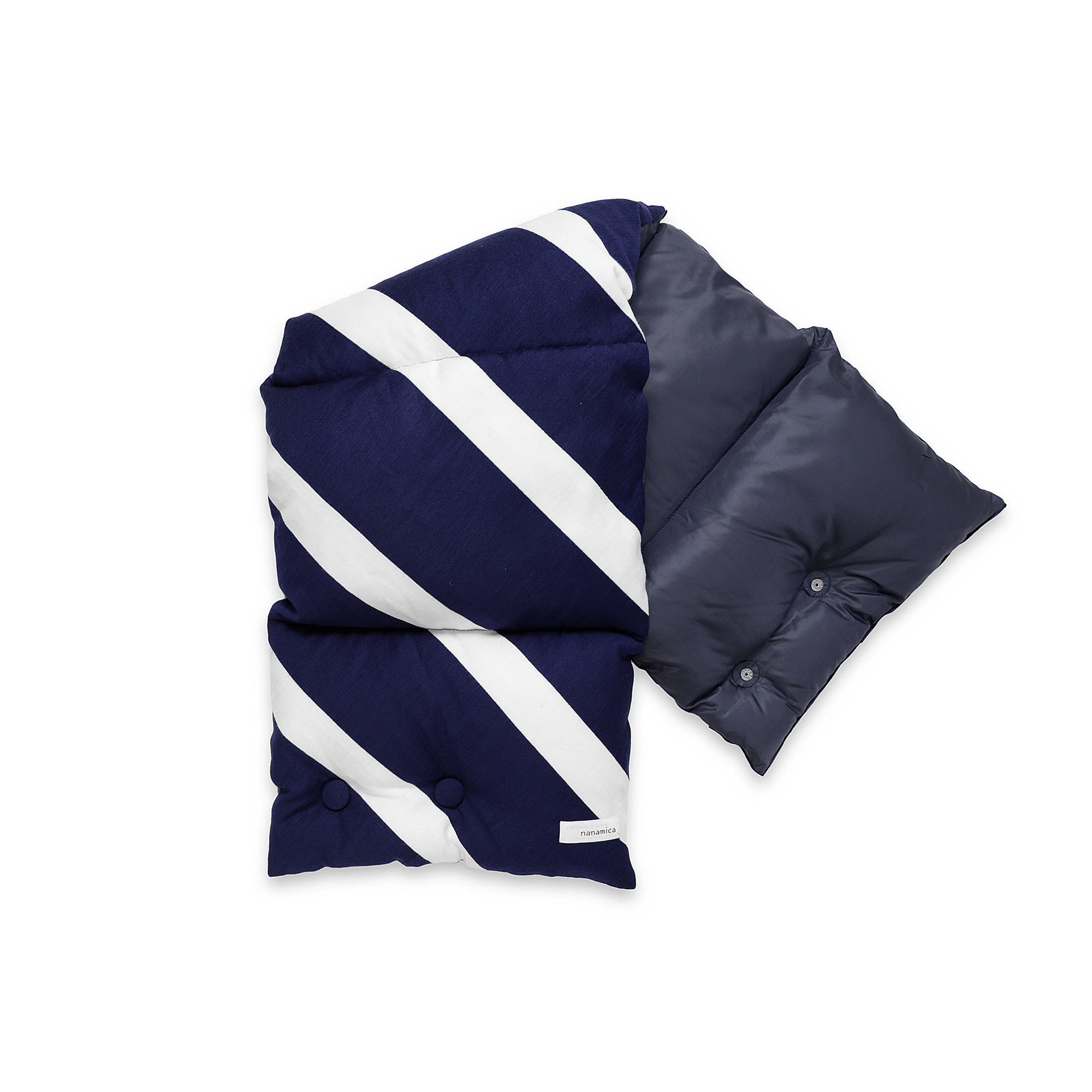 Nanamica Mens Stripe Down Muffler [SUKF865]