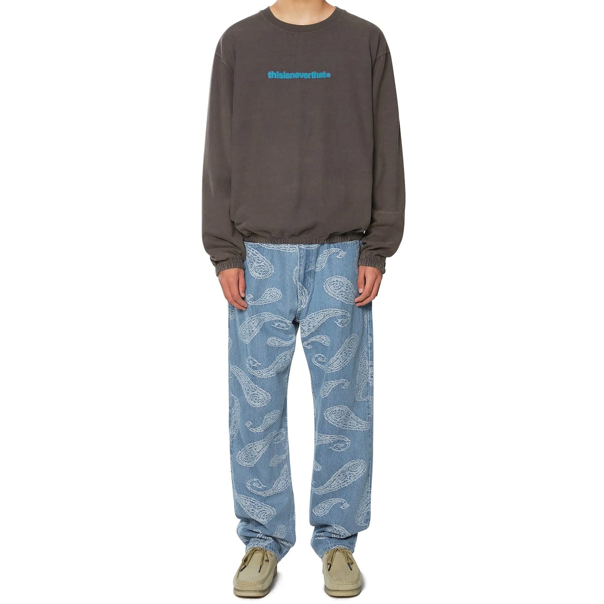 Thisisneverthat Mens Paisley Denim Pant 'Light Blue'