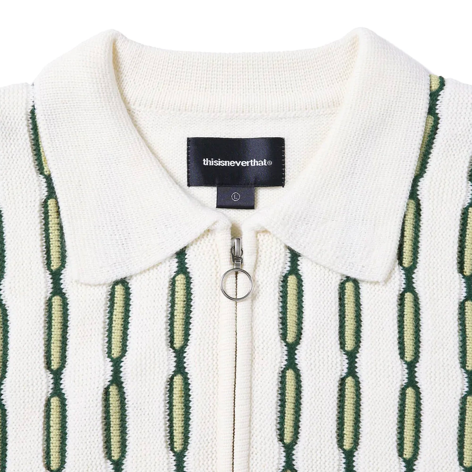 Thisisneverthat Mens Chain Zip Up Polo