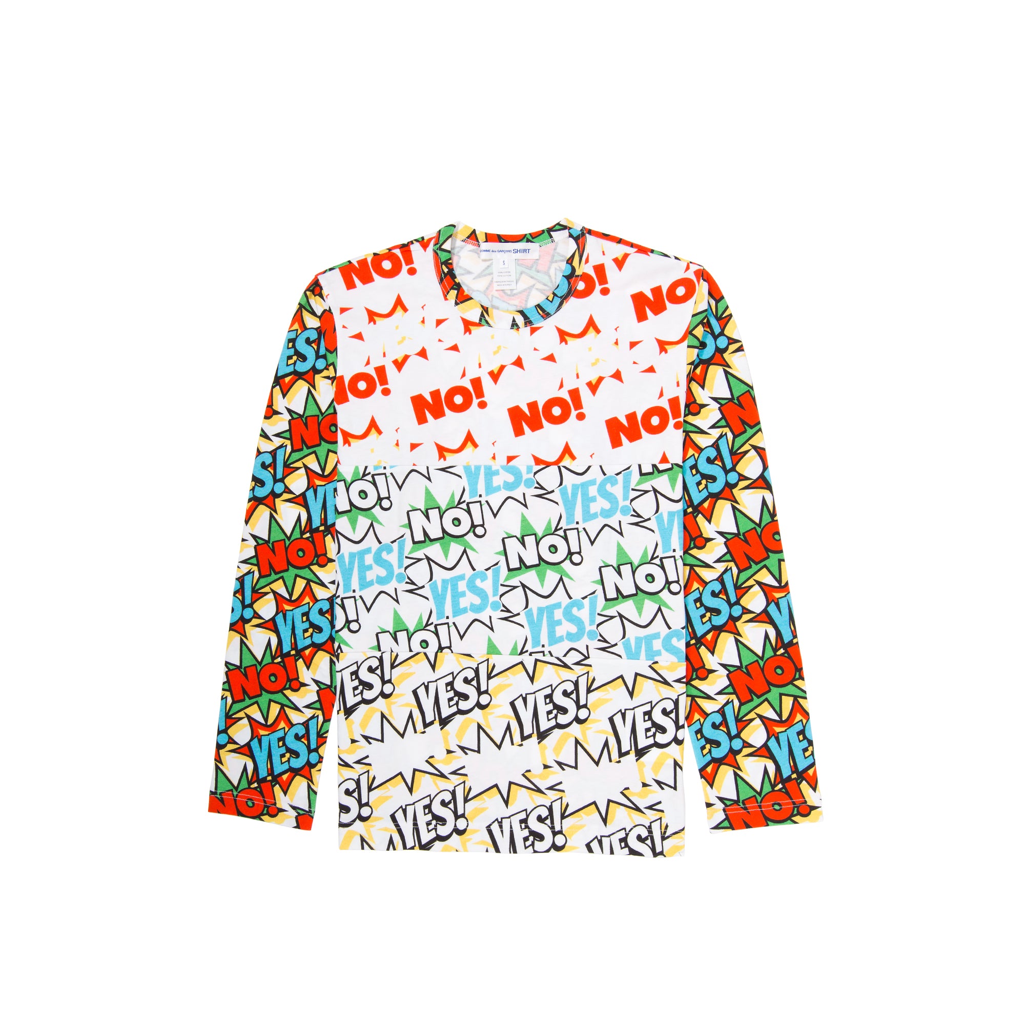 Comme des Garcons SHIRT Mens Comic Graphic Long Sleeve Tee