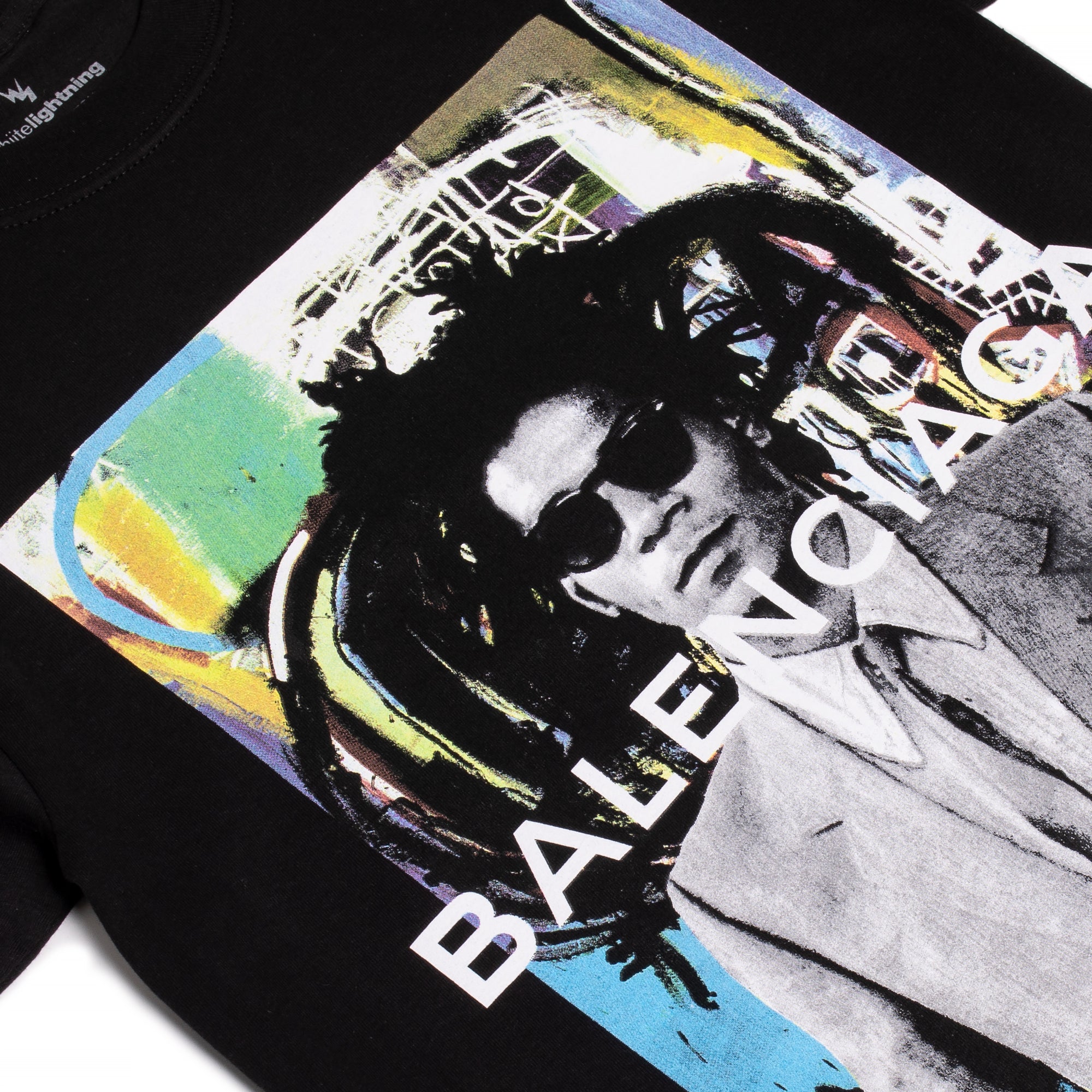 White Lightning Mens Basquiatlenciaga T-Shirt 'Black'