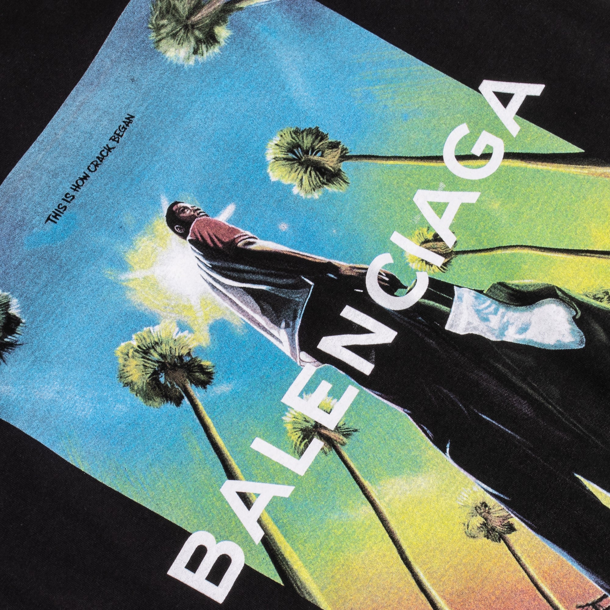 White Lightning Mens Snowfallciaga T-Shirt 'Black'