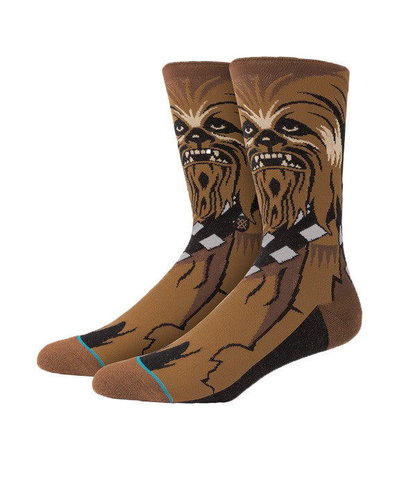 M545D15CHW-BRN, chewie, chewbacca, star, wars, stance, socks, brown, star wars, stance socks