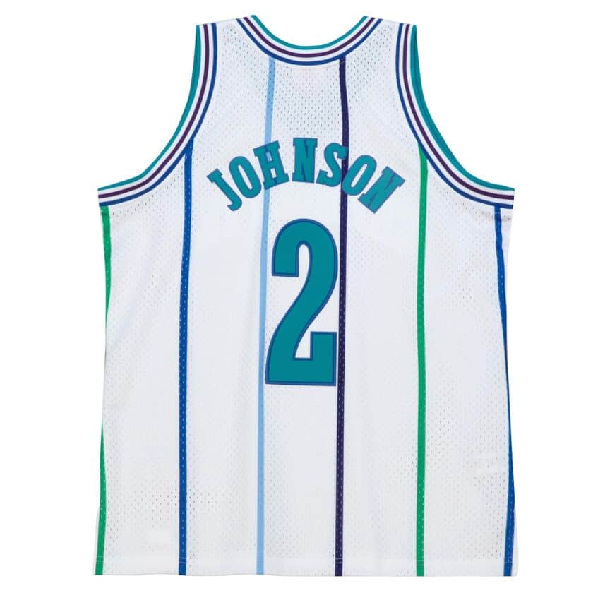 Mitchell & Ness Mens Larry Johnson Charlotte Hornets Swingman Jersey 'White'