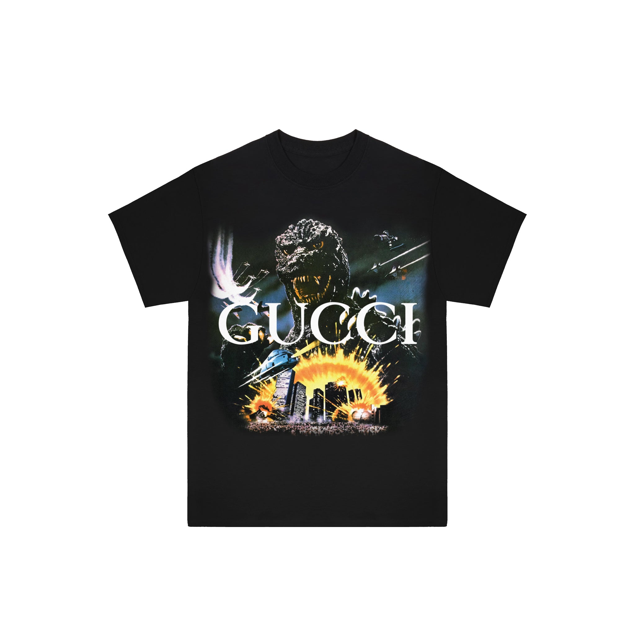 White Lightning Mens Guccizilla T-Shirt 'Black'