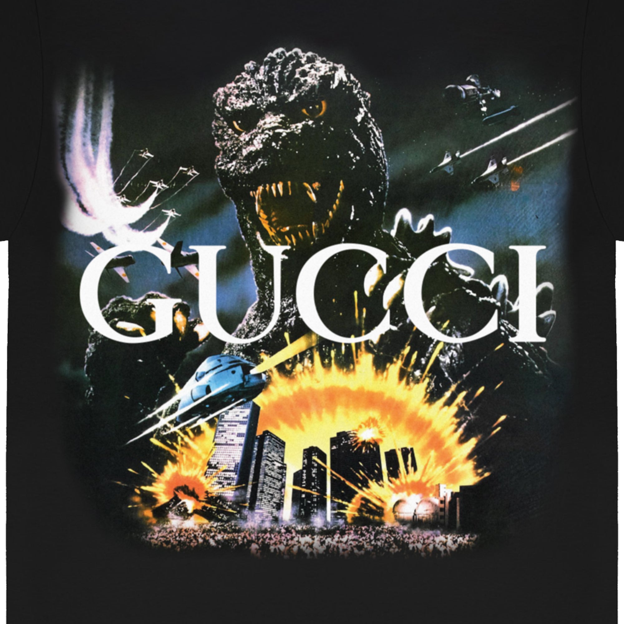 White Lightning Mens Guccizilla T-Shirt 'Black'